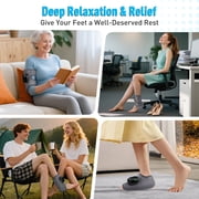Heated Ankle Wrap, Ankle Massager with Heat, Cordless Ankle Heating Pad, Foot Heated Brace with 6 Heat, 3 Vibration & Timer Modes, Adjustable Strap, Dual Motor for Left/Right Feet, Black 1pc