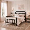 thumbnail image 6 of PAPROOS Twin Bed Frame with Headboard and Footboard, Metal Platform Bed with Under Bed Storage, No Box Spring Needed, Noise Free, Black, 6 of 11