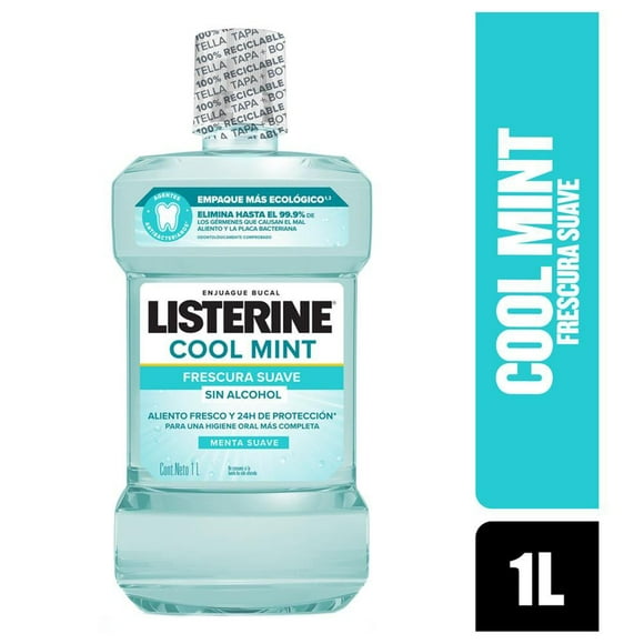 Enjuague bucal Listerine Cool Mint zero alcohol 1 l