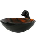 thumbnail image 2 of Novatto NSFC-025057ORB MIMETICA Round Glass Vessel Bathroom Sink Set, Oil Rubbed Bronze, 2 of 7