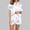 *Light Blue, variant on ClodeEU Women's Cute Bow Printed Short Sleeve Pajama Set, 2 Piece Button Up Matching Sleepwear Red,Womens Plus L