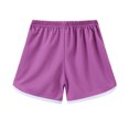 thumbnail image 5 of Casual Shorts for Teen Girls New Girls Boys 2 Pack Running Athletic Cotton Shorts Kids Baby Workout and Fashion Summer Beach Sports Purple 3 Years, 5 of 8