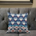 thumbnail image 5 of Amrita Sen Designs CAPL743BrCDS-ZP-18x18 18 x 18 in. Lotus Broadcloth Indoor & Outdoor Zippered Pillow - Grey, Blue & Orange, 5 of 5