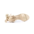 thumbnail image 4 of BLISSFUL STEP Women's Open Toe Ankle Tie Back Block Heels Sandals Beige (Size 6.5), 4 of 7