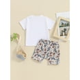 thumbnail image 5 of Aojekbee 2Pcs Baby Boy Western Clothes Short Sleeve Cactus Letter Print Tops + Shorts Set Toddler Outfits, 5 of 10