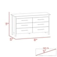 thumbnail image 6 of JERFIT Modern 6-Drawer Dresser with Metal Pulls, Rectangle Storage Chest for Bedroom, Black Wengue Finish, 6 of 7