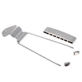 thumbnail image 3 of Graflsoa Silver Trapeze Tailpiece Bridge for 6-String Archtop and Hollowbody Guitars, Durable Metal Replacement for Jazz and Bass Guitars, Adjustable Design, No Decorative Pattern, Gold or Silver, 3 of 6
