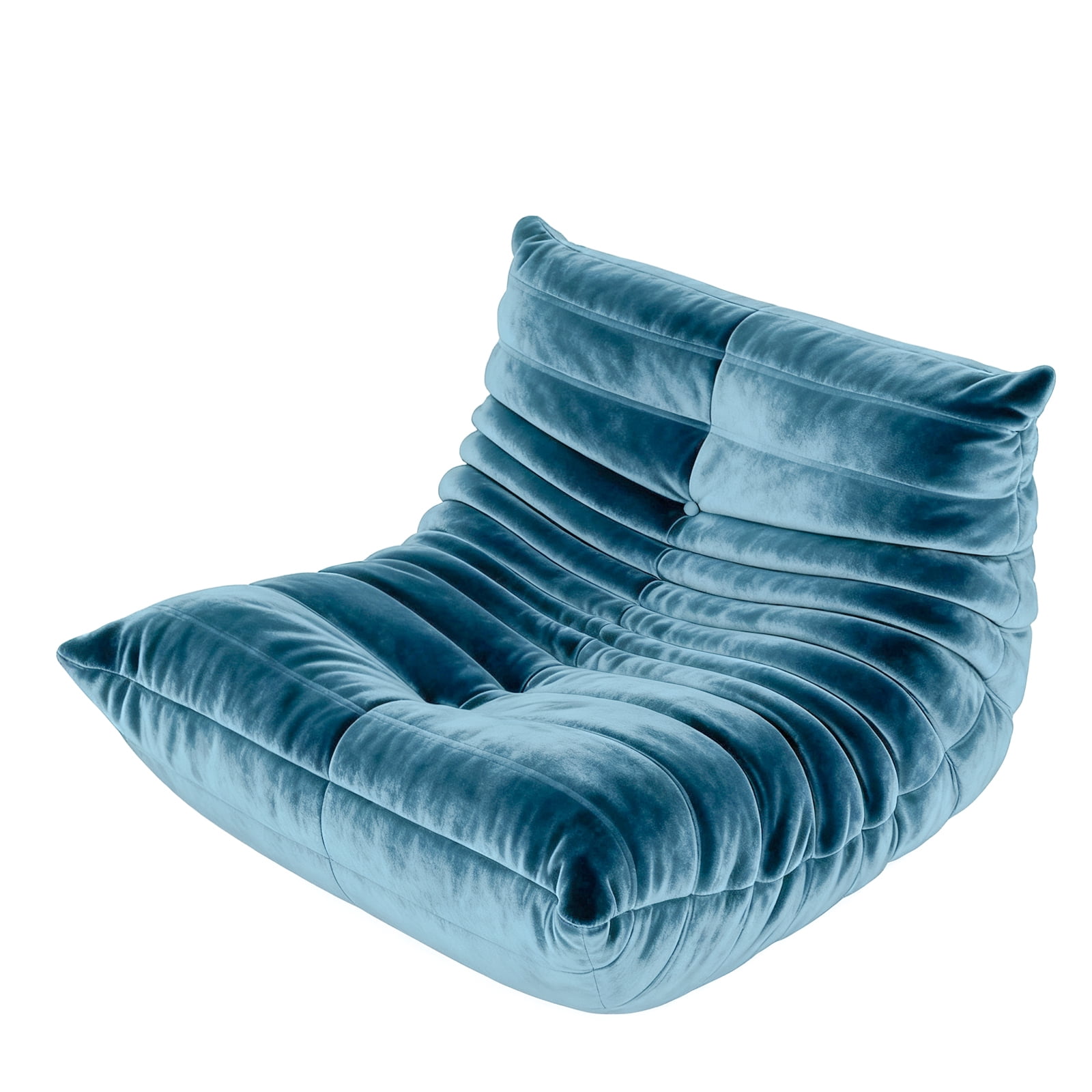 Alvantor Armless Bean Bag Chair, Dutch Velvet Lazy Sofa with Memory Foam, No Assembly Lounge Seat for Living Room Bedroom Dorm