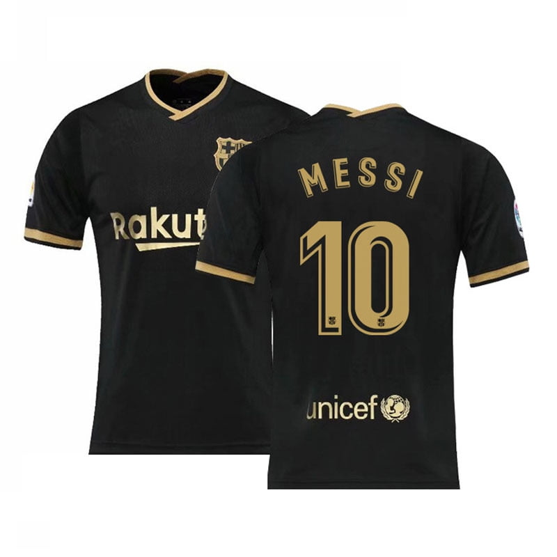 Soccer Barcelona Gold And Black Jersey FC Barcelona 2020/21 #10