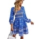 thumbnail image 2 of Vestido con estampado floral con cuello en V,Vestido largo con estampado floral abullonado y cuello en V Vestido con mangas abullonadas Eficiencia maximizada, 2 of 6