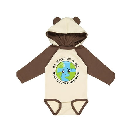 

Inktastic Climate Change It s Getting Hot in Here Sad Planet Earth Gift Baby Boy or Baby Girl Long Sleeve Bodysuit