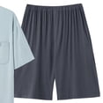 thumbnail image 5 of UVEASISHA Mens Pajama Shorts Set Big and Tall Modal Sleepwear and Short Pants Lounge Sets Cozy Casual Pjs Two Piece with Pockets Summer Outfits Green L, 5 of 5