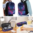 thumbnail image 2 of Uorisanigo School Bag Blue Lightning Wolf Backpack with Lunch Box Kids School Backpack Water Bottle Holder Pencil Case for Teen Boys Bookbag Elementary Preschool Rucksack 4 in 1, 2 of 7