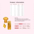 thumbnail image 3 of Haitryli Girls Boys Shiny Metallic Hip Hop Dance Outfits Short Sleeve Tops with Pants Gloves Oversleeve Sets Royal Blue 11-12, 3 of 3