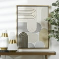 thumbnail image 2 of 24" x 32" Art Deco Linear Arched Abstract Framed Wall Art with Gold Foil Accents, by DecMode, 2 of 7