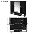 thumbnail image 2 of 35'' x 28'' Modern Wall Mounted Bathroom Storage Cabinet, Bathroom Wall Cabinet with Mirror, Medicine Cabinet with Towels Bar, 2 of 6