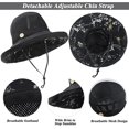 thumbnail image 3 of Summer Mesh Sun Hats for Women UV Protection Wide Brim Packable Beach Bucket Hat, 3 of 5