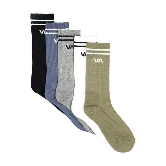 RVCA Mens 5 Pack Crew Union Multicoloured Socks