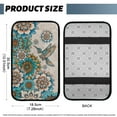 thumbnail image 5 of Yuyamidu Boho Flower Blossom Arm Rest Cover Car Accessories Hummingbird Car Center Console Armrest Cover for Most Vehicles Fluffy Auto Armrest Covers, 5 of 7