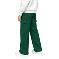 thumbnail image 4 of RUTAYY Girls Wide Leg Cargo Pants Elastic Waist Drawstring Side Pockets Trousers Trendy Relaxed Outdoor Wear Green, 4 of 6