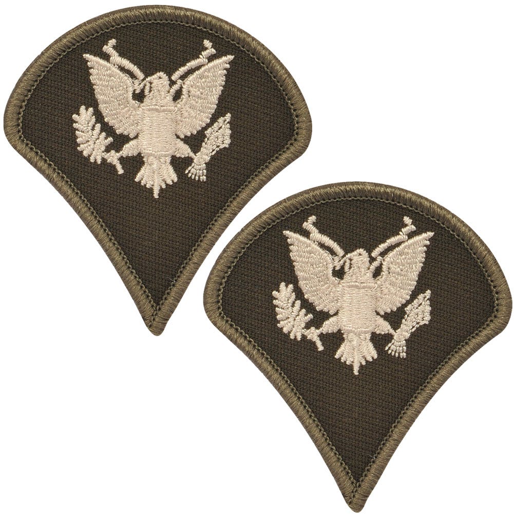 OD Green Army AGSU Specialist E4 Cloth Rank Female