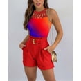thumbnail image 3 of Conjunto de chaleco ajustado de verano para mujer TOVPAO azul marino, 3 of 6