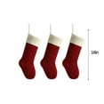 thumbnail image 3 of Christmas 3Pcs Large Christmas Stockings Knitted Xmas Stockings,18 Inch Rustic Socks Double Sided Fireplace Hanging Vintage Decorations for Family Christmas Decor, 3 of 7