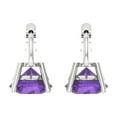 thumbnail image 4 of Clara Pucci 4Ct Natural Amethyst Round Cut VVS1 Lever Back Drop Dangle 18k Solid hypoallergenic Gold Designer Earrings For February, 4 of 7