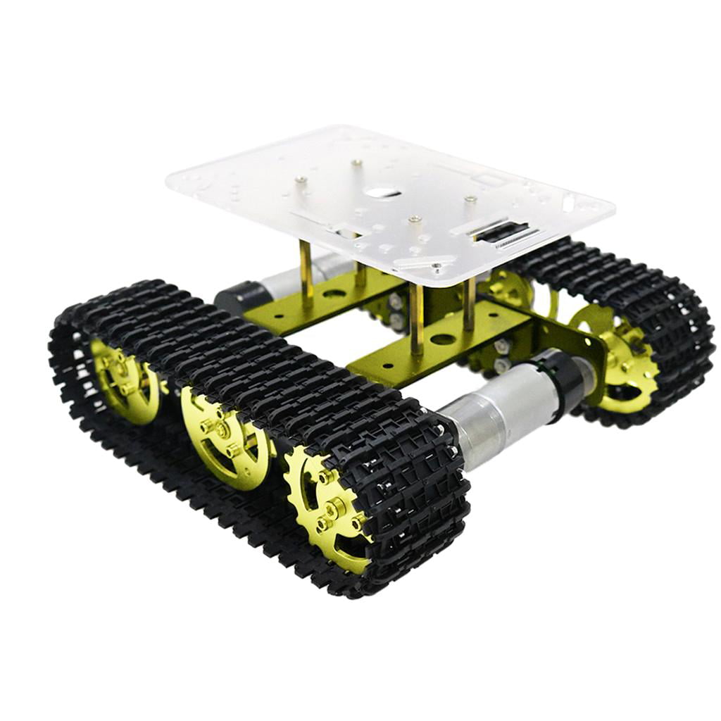 Smart Robot Car Tank Chassis DIY Kits Shock Absorption for Kids Science Toy 