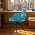 thumbnail image 3 of Whosucclay Turtle Seashell Conch Print Swivel Armchair Accent Dining Chair Cover for Office, Easy to Clean Curved Back Chair Slipcover with Arms Washable Swivel Armchair Cover Protector, 3 of 7