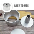 thumbnail image 3 of UPOUART 8 Inch Aluminum Round Cake Pan Chiffon Tube Pan with Removable Bottom for Baking, 3 of 8