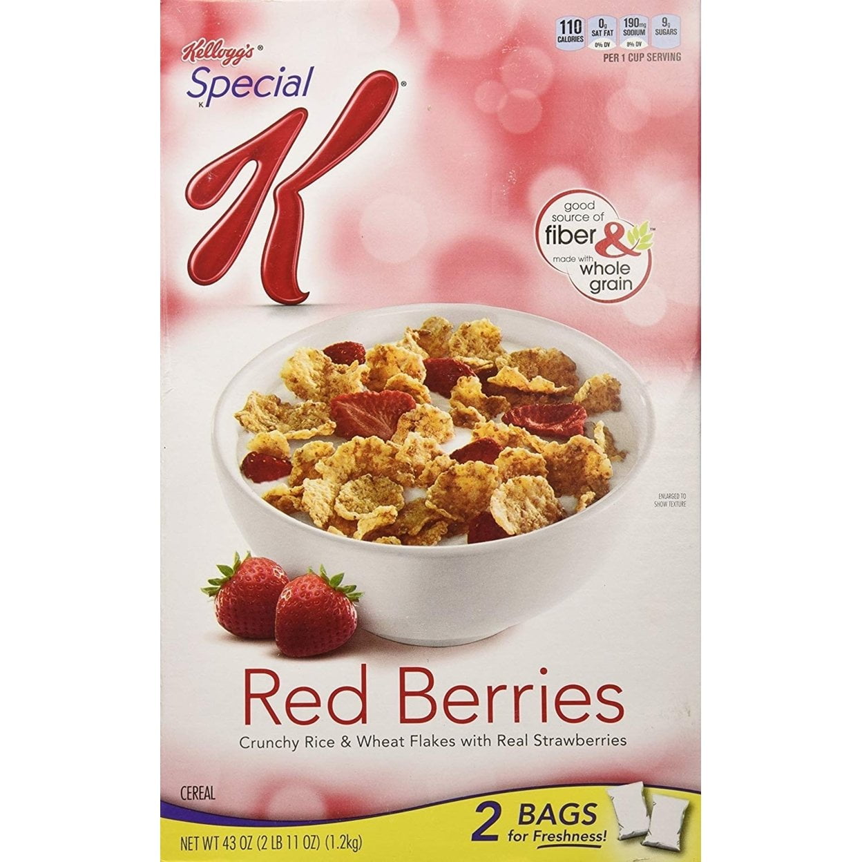 Kellogg's Special K Twin Pack Red Berries, 43 Total Ounces