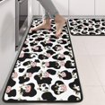 thumbnail image 2 of Kitchen Rugs Sets Of 2,White Cow Black Spot Face Pattern Anti Fatigue Kitchen Mat Rugs Non Slip Washable,Decorative Kitchen Floor Mats for Kitchen,Sink,Laundry,17"x47"+17"x47", 2 of 5