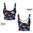 thumbnail image 5 of Picia Cartoon Dinosaur Sports Bra for Women,Padded Strappy Sports Bras Medium Support Yoga Bra with Removable Cups,Running Yoga Bra-X-Large, 5 of 9