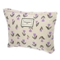 thumbnail image 1 of Bolsa de maquillaje floral, bolsa de maquillaje de gran capacidad, bolsa de cosméticos, bolsas de cosméticos para mujeres para monedero, bases, lápices labiales, pinceles, beige púrpura, 1 of 1