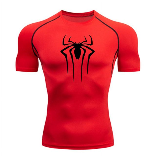 Camiseta de compresión para hombre, ropa deportiva de superhéroe para gimnasio, correr, Rashgard, de secado rápido, de manga corta, nueva12