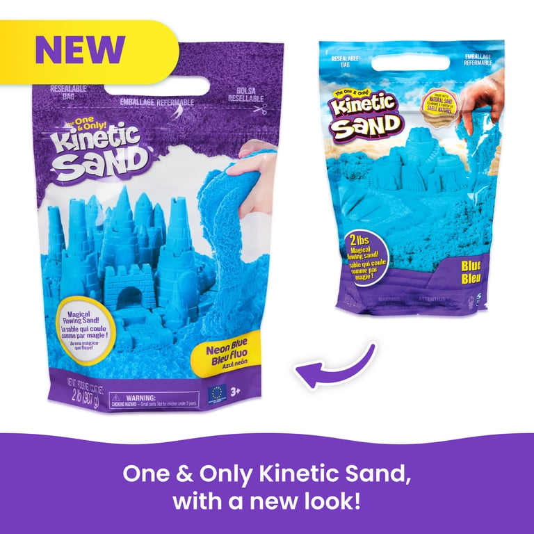 Kinetic Sand 2lb Blue Play Sand, Moldable Sensory photo 5