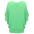thumbnail image 2 of Made by Johnny Women's Scoop Neck Half Sleeve Batwing Dolman Top L MINT, 2 of 6
