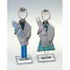 Judaica Kingdom SF-BB-BM-4510-2 Glass People Sculptures - Bar Mitzvah and Bat Mitzvah Glass People Female teal