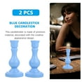 thumbnail image 2 of DEEPCRAFF Candle Stand Blue Home Decor Centerpiece Candlestick for Dinner Parties 2Pack 6.5x3.3in, 2 of 8