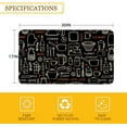 thumbnail image 5 of Mloabuc Black Kitchenware Pattern Decorative Door Mat Kitchen Mats, Anti Fatigue Waterproof Stain Resistant Floor Rug Non Slip Cushioned Black Kitchen Floor Mat - 17x29 Inch, 5 of 6