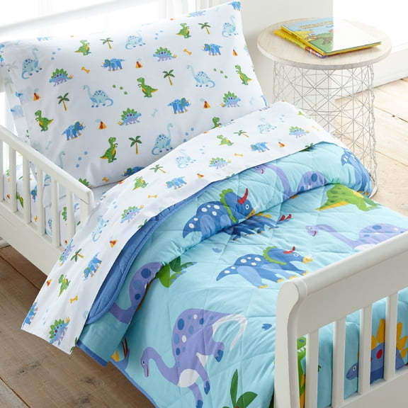 Wildkin Kids Cotton Comforter for Boys and Girls - Toddler (Dinosaur Land)