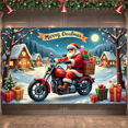 thumbnail image 4 of Decorative Design Merry Christmas Banner Holiday Santa Claus Polyester Material Decorative Gift for Christmas Party Winter Celebration Home Decoration, 4 of 9