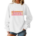 thumbnail image 4 of KIHOUT Fashion Sweatshirt for Women Valentine's Day Women's Casual Printed Thin Sweater Long Sleeve Round Neck Shirt Tops, 4 of 9