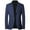 Blue, variant on Blazer Jackets for Men Office Work Suit Jacket Casual Single- Two Button Slim Round Hem Pocket Small Suit Casual Business Casual Suit Jacket Coat Grey,4XL