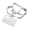 thumbnail image 1 of Amdohai Horizontal Transverse Aluminum Alloy ID Name Card Case Business Work Card Badge Holder with Lanyard, 1 of 6