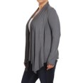 thumbnail image 3 of Women's Plus Size Soft Casual Drape Open Front Cardigan Long Sleeve, 3 of 4