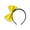Lemon, variant on Vegan Leather Bow Headband for Girls - 1 Pack - Summer Crystal