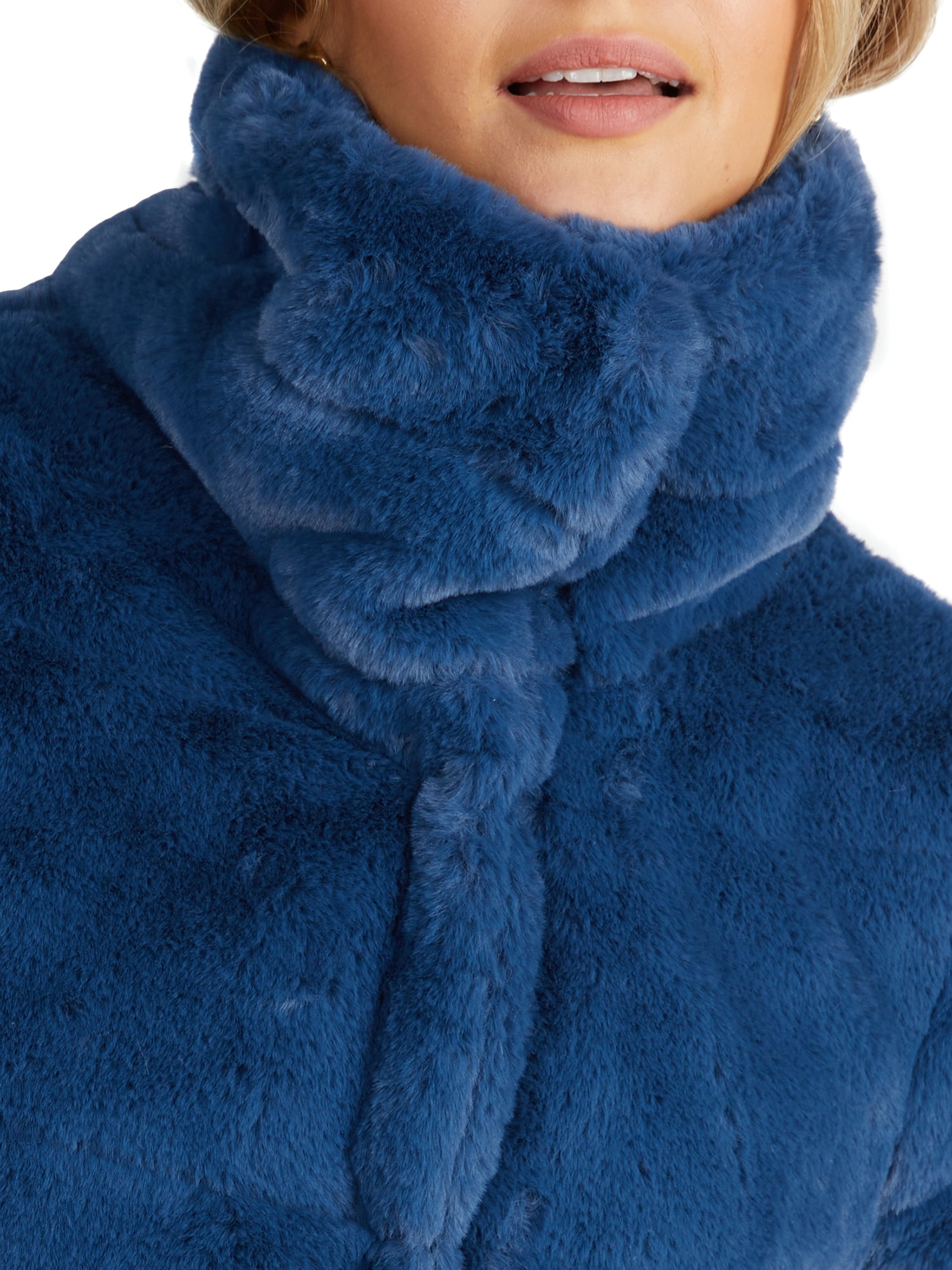 NVLT Women's Full Length Faux Fur Puffer