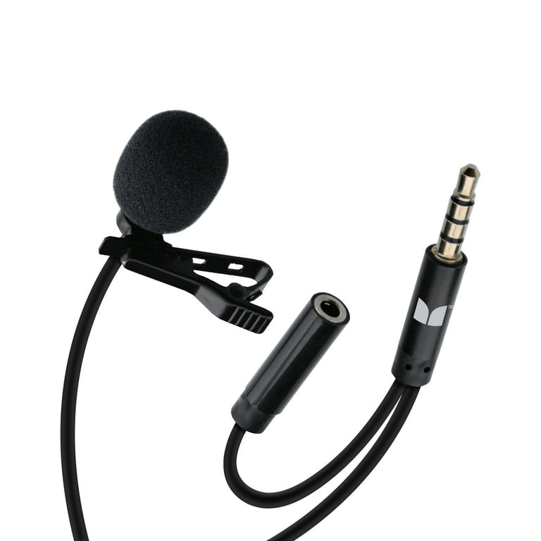 Monster Lavalier Clip-on Microphone for Headphone Jack, Universal Mic,  3.5mm Aux Port